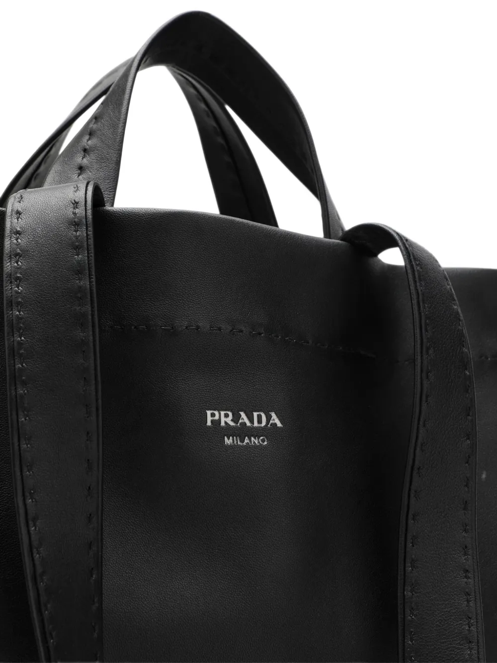 Prada nappa-leather tote bag Zwart