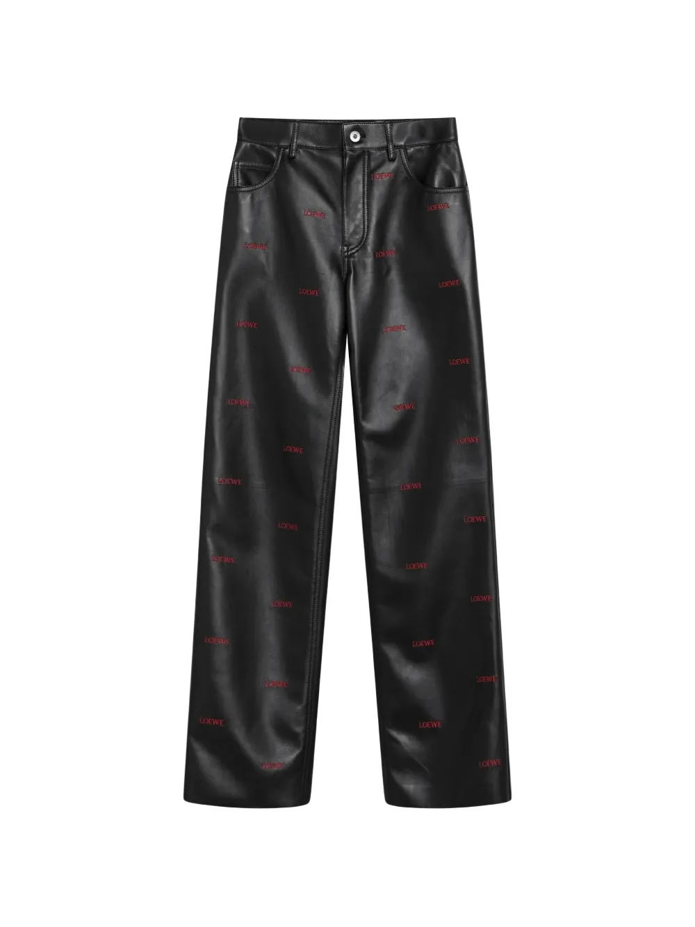 LOEWE trousers in nappa lambskin Zwart