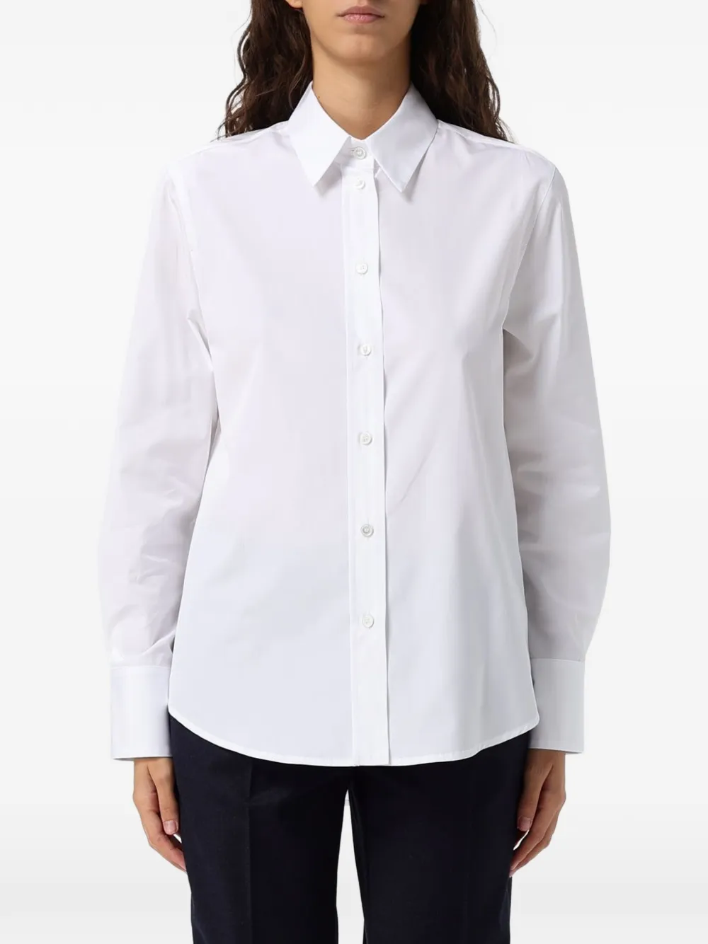 Tela long-sleeve button-down shirt - Weiß
