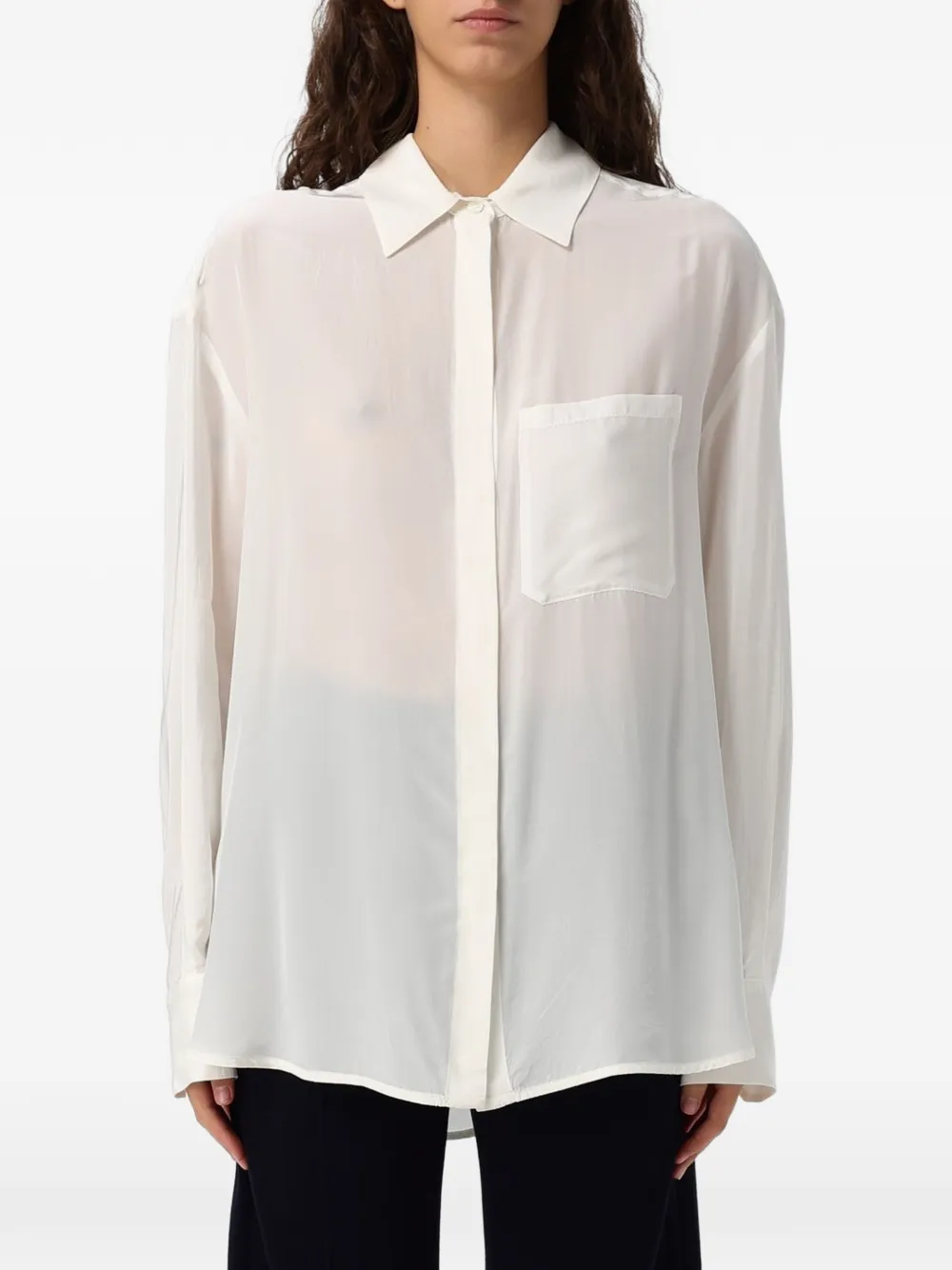 Tela chest-pocket shirt - Weiß