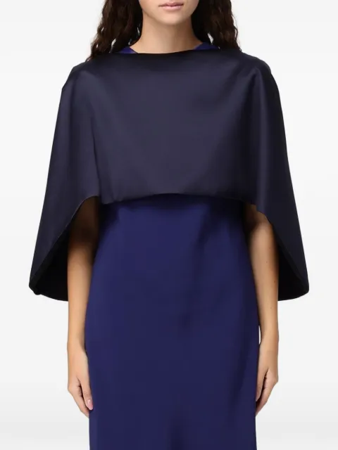 Alberta Ferretti satin-finish cape