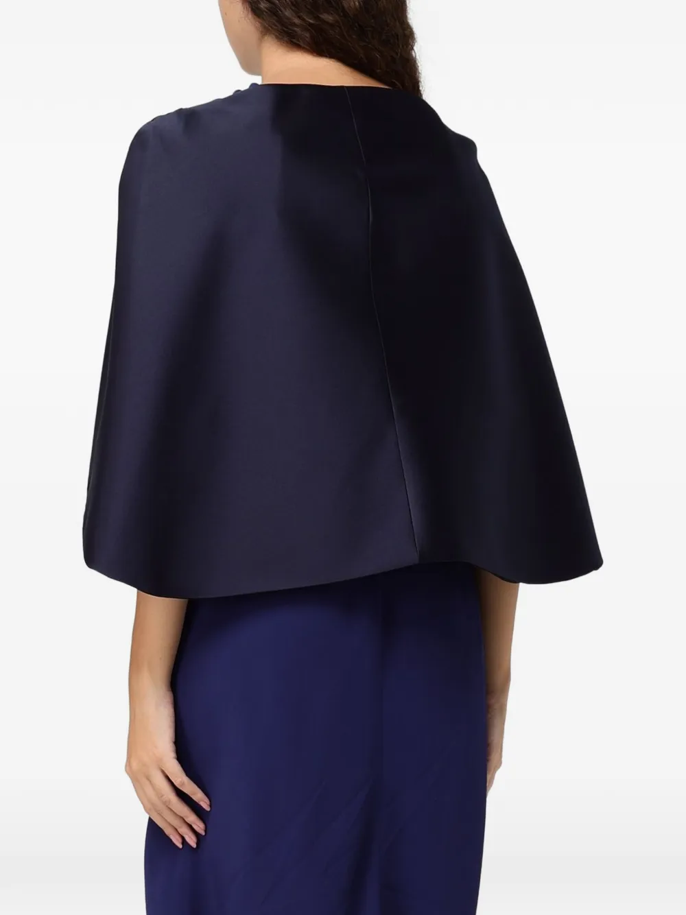 Alberta Ferretti satin-finish cape Blauw