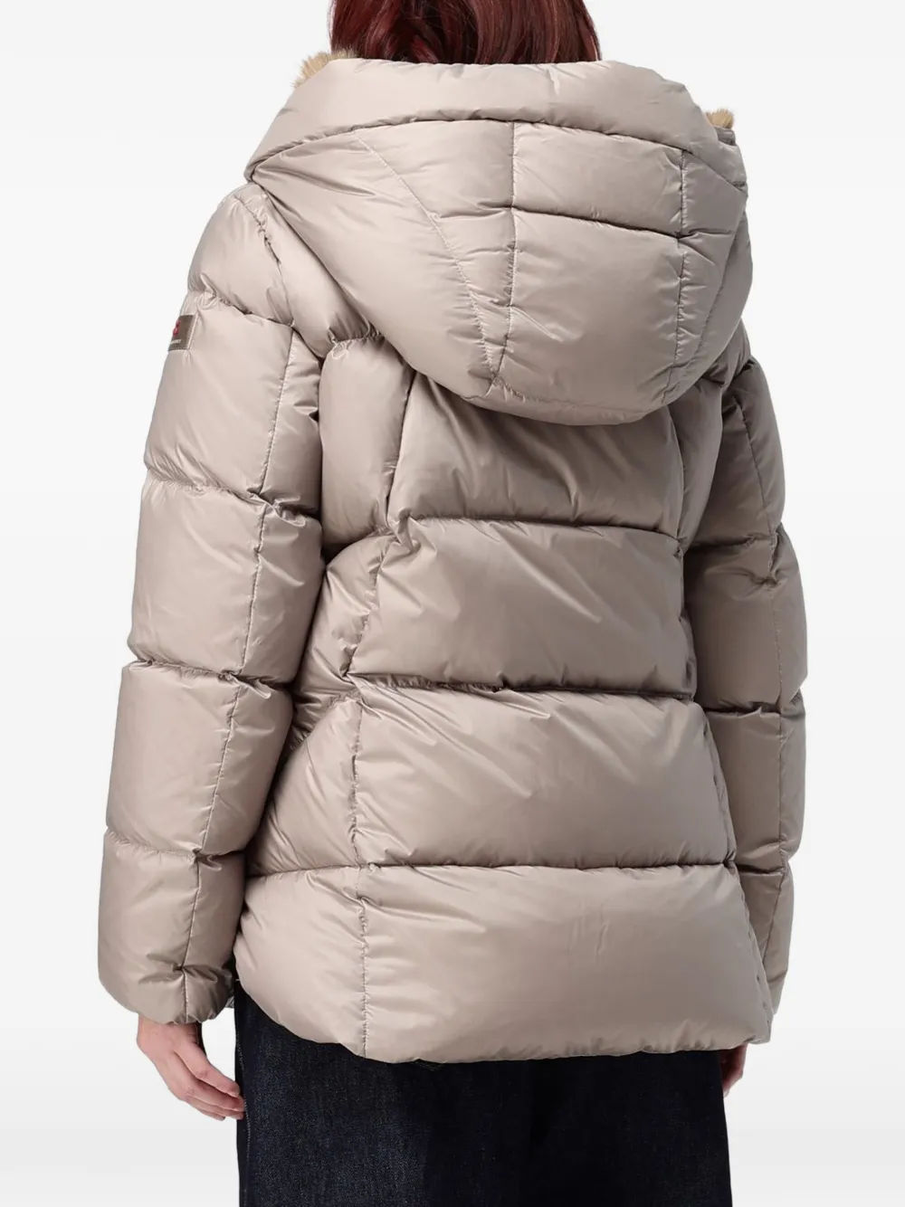 Peuterey fur-trim hooded coat Beige