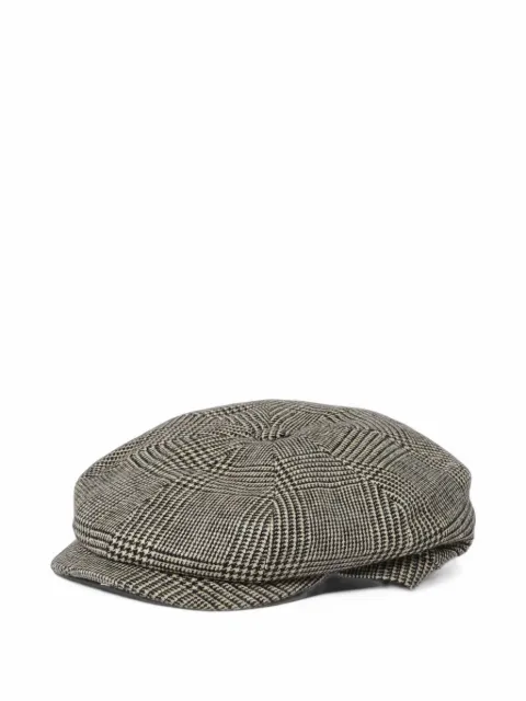 Borsalino Prince of Wales check flat cap