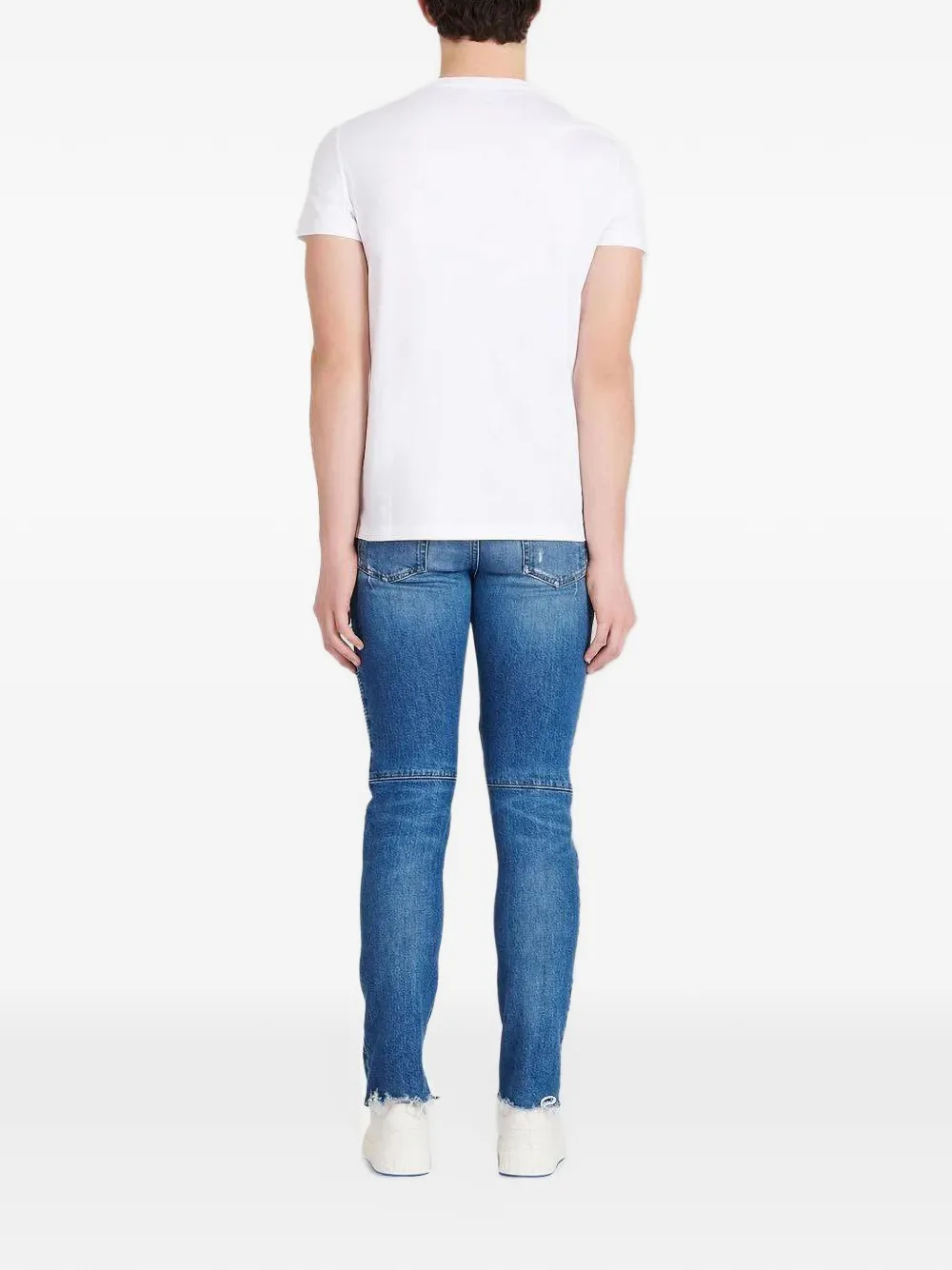 Balmain logo-print T-shirt Wit