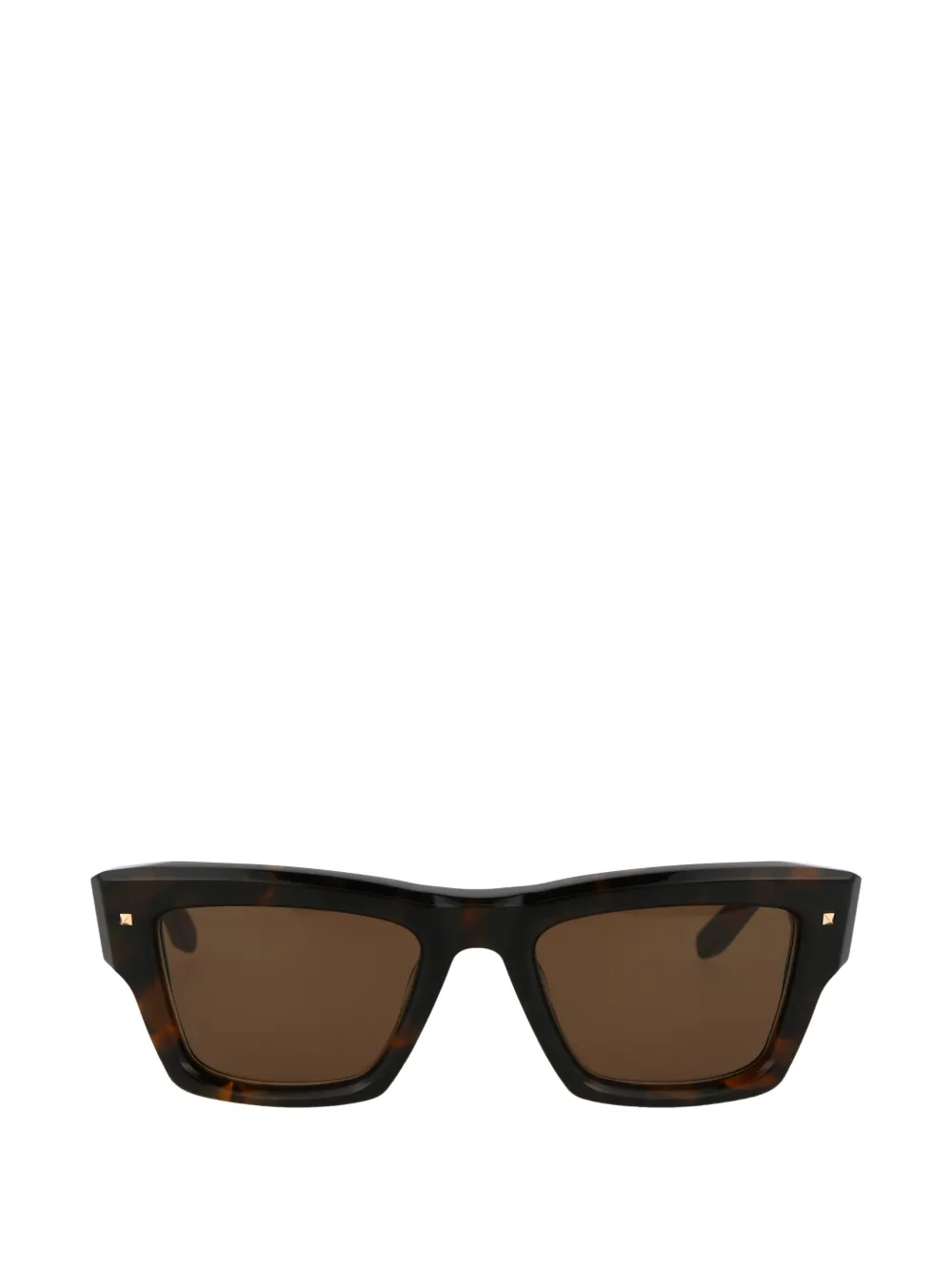 Valentino Garavani XXII tortoiseshell-effect square-frame sunglasses - Marrone