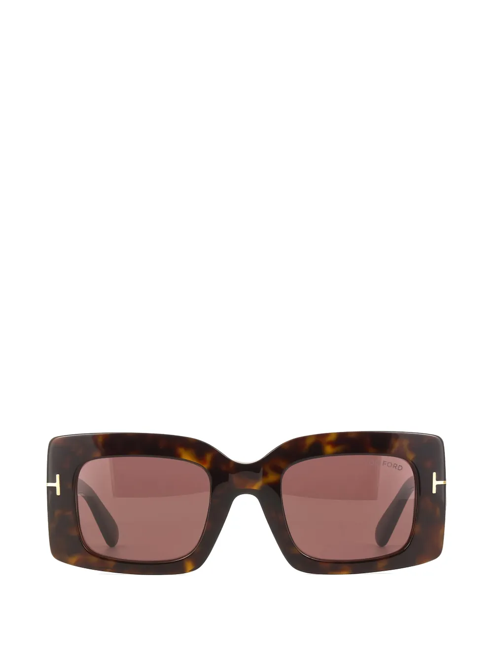 TOM FORD Eyewear Brigitta rectangle-frame sunglasses - Marrone