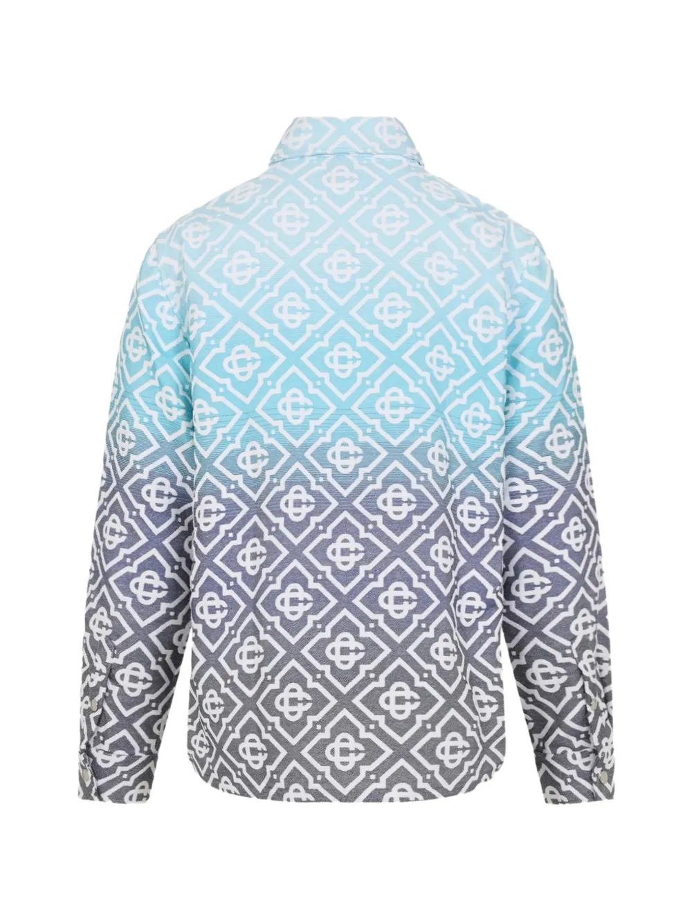 Casablanca monogram-jacquard gradient shirt jacket Blauw