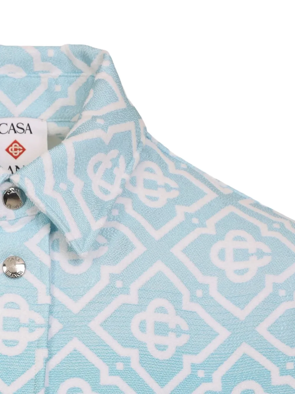 Casablanca monogram-jacquard gradient shirt jacket Blauw