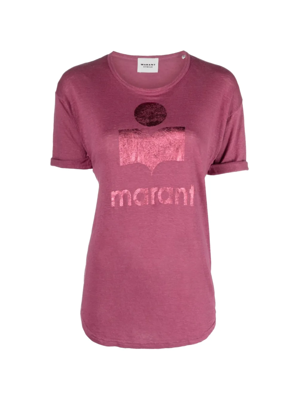 ISABEL MARANT logo-print T-shirt Roze