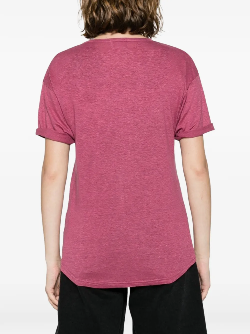 ISABEL MARANT logo-print T-shirt Roze