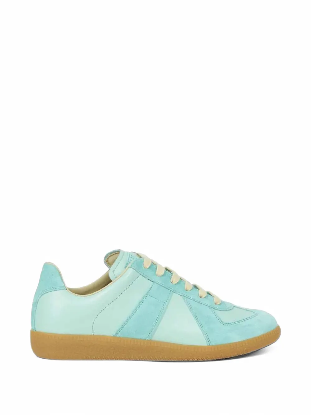 Golden Goose suede-panelled leather sneakers - Blau
