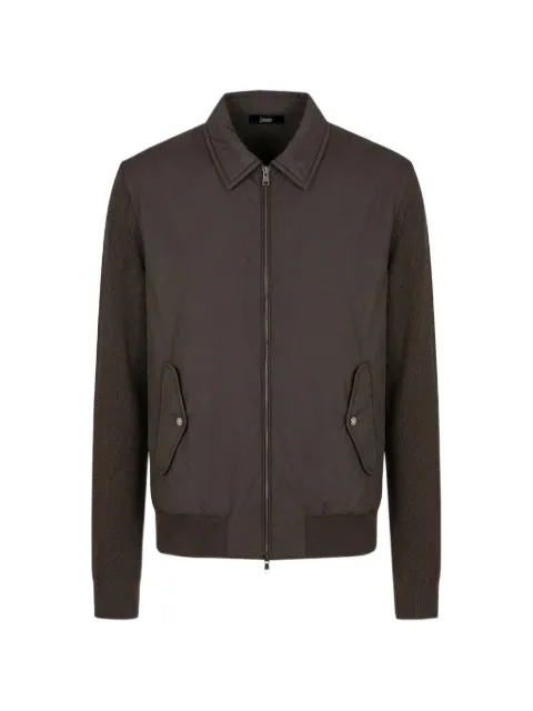 Herno panelled zip-up jacket