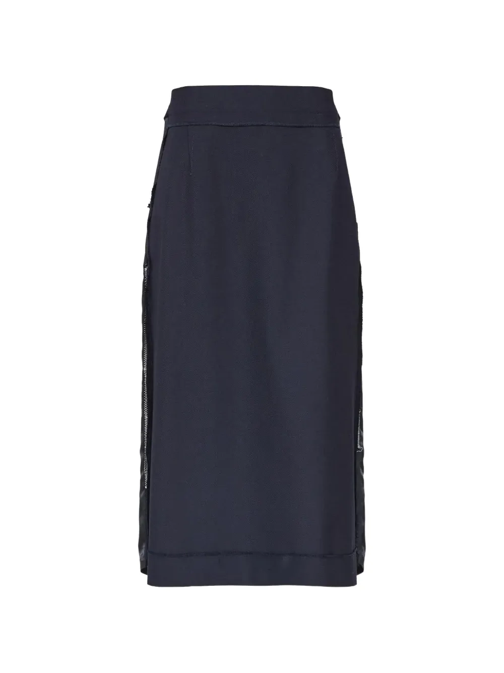 Maison Margiela zip-detail midi skirt Blauw