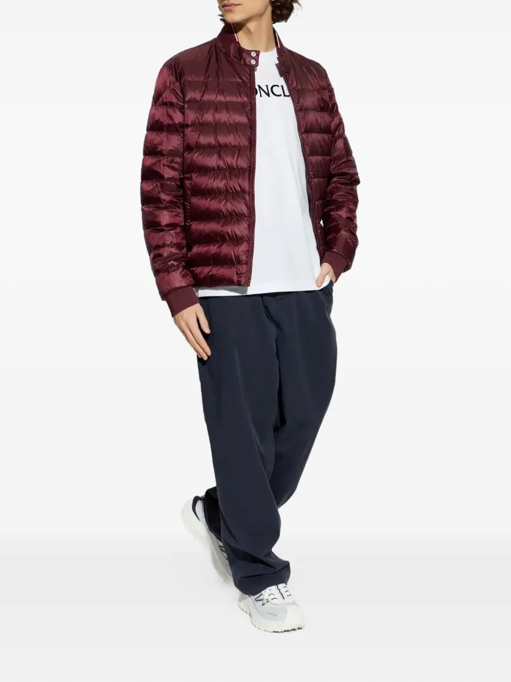 Moncler Rigel quilted jacket Rood