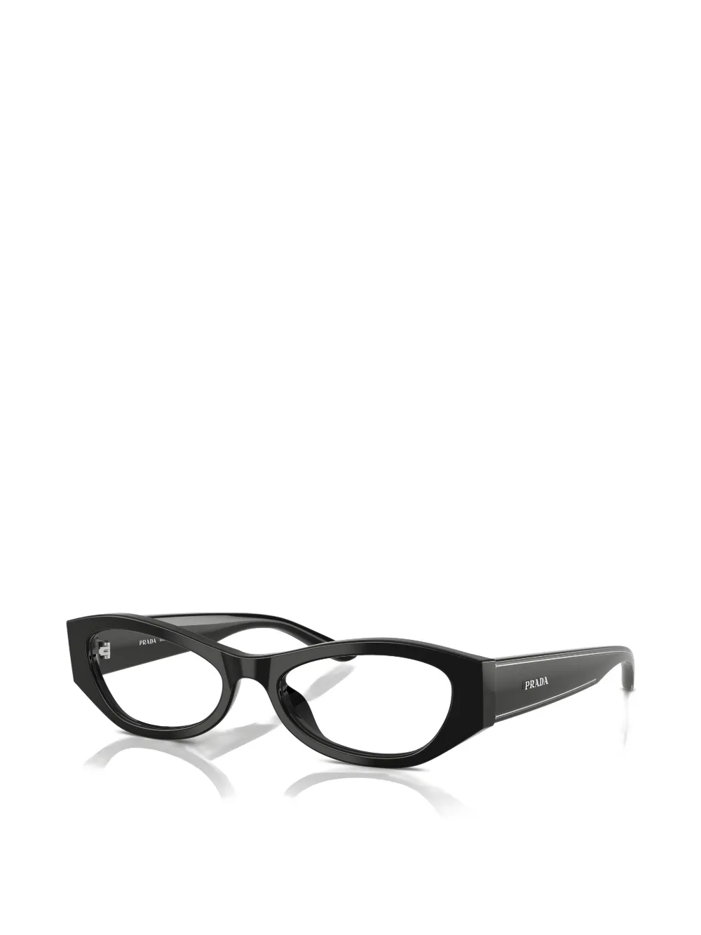 Prada Eyewear geometric-frame glasses Zwart
