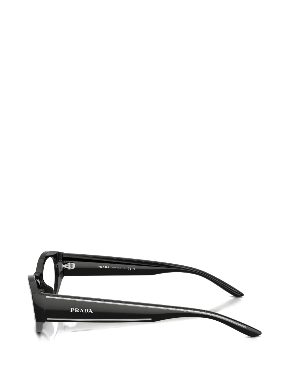Prada Eyewear geometric-frame glasses Zwart