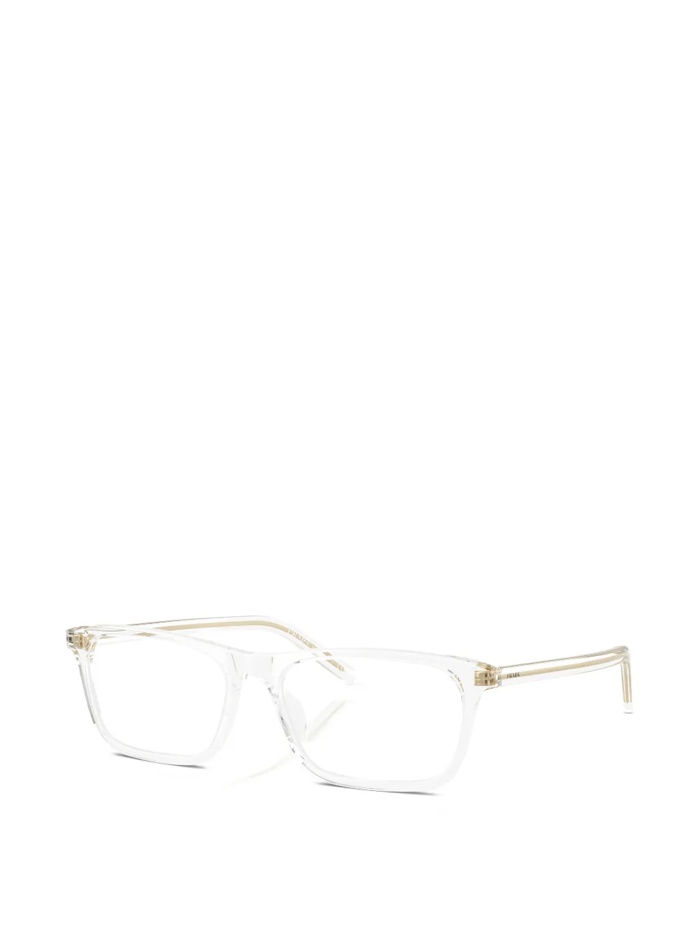Prada Rectangle-frame Glasses In Transparent