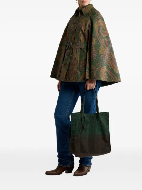 ETRO Unfold Me nylon tote bag with degradé arnica motif