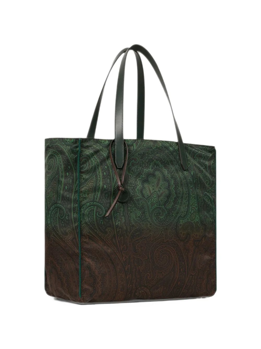 ETRO Unfold Me nylon tote bag with degradé arnica motif Groen