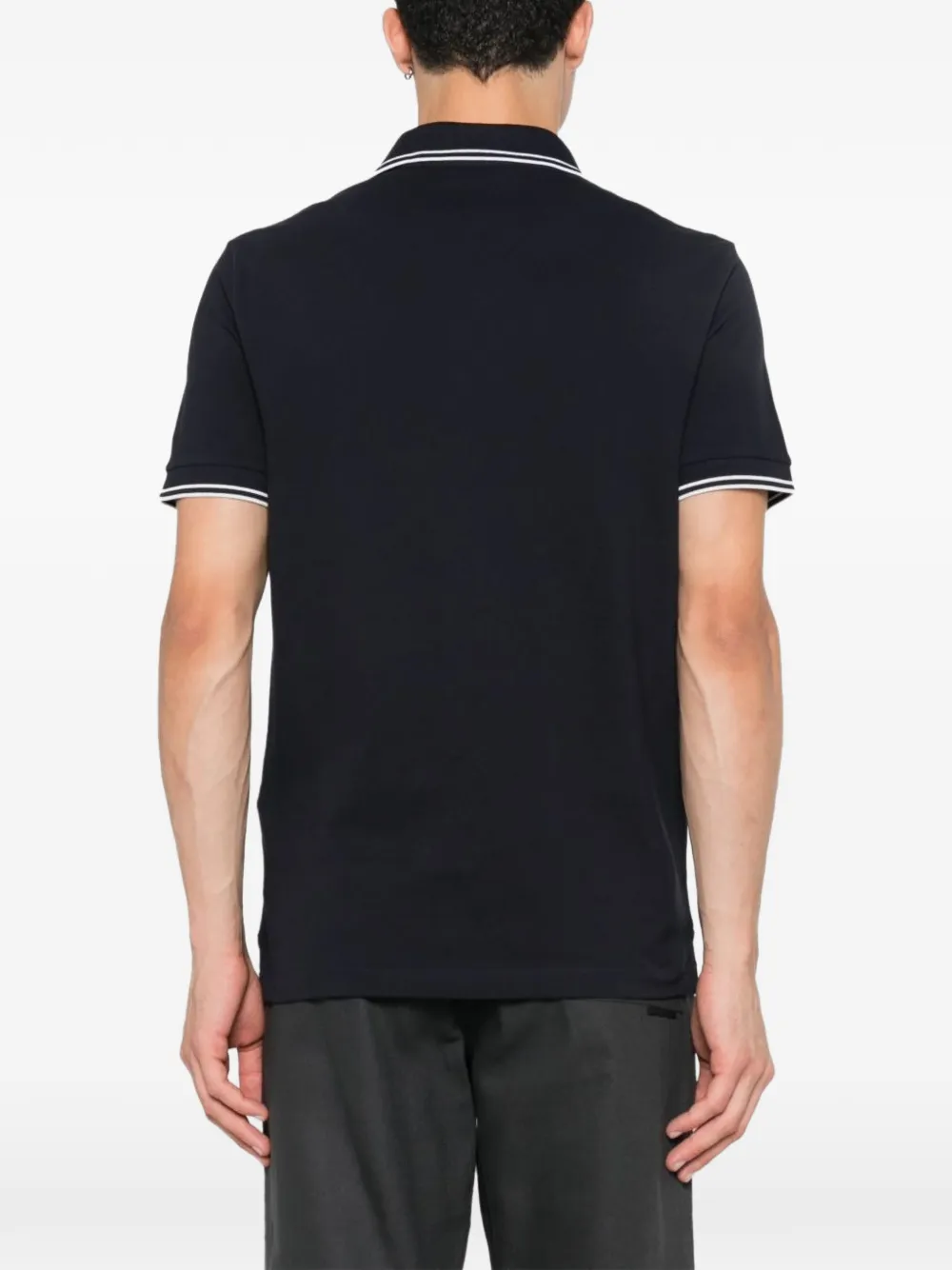 Stone Island 2200010 organic-cotton piqué with stretch polo Blauw