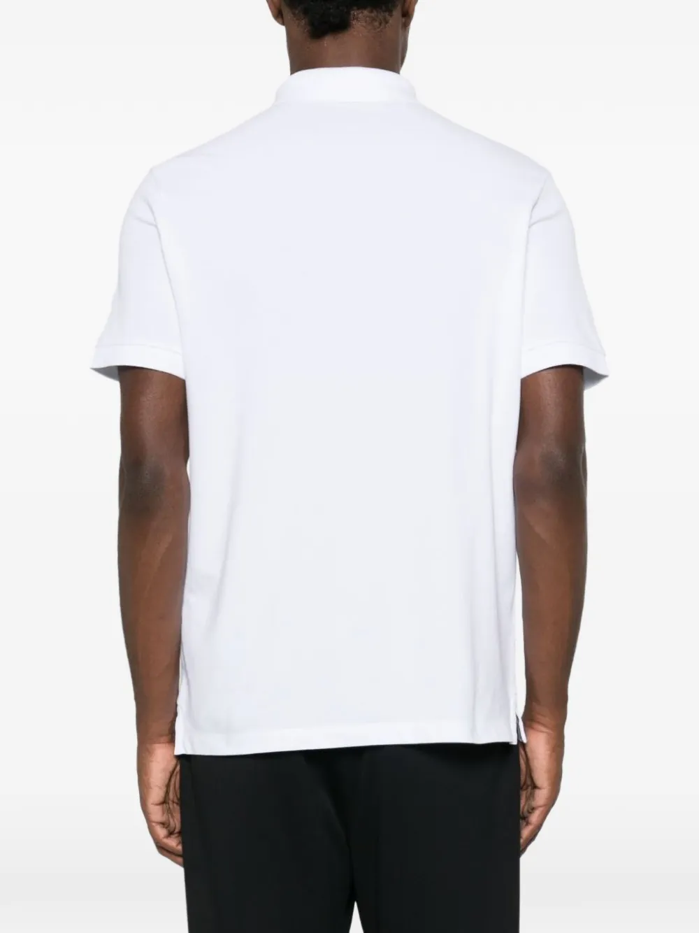 Stone Island logo-patch polo shirt Wit