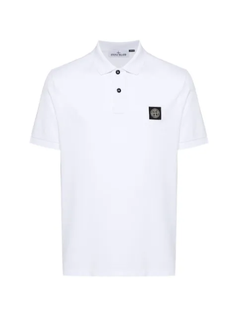 Stone Island logo-patch polo shirt