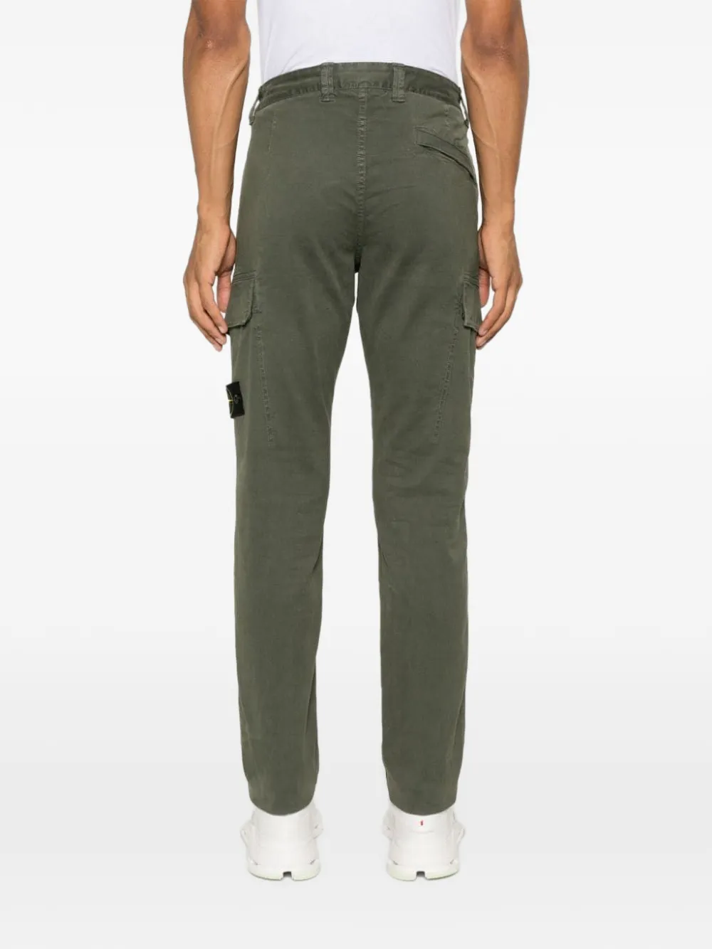 Stone Island logo-patch cargo pants Groen