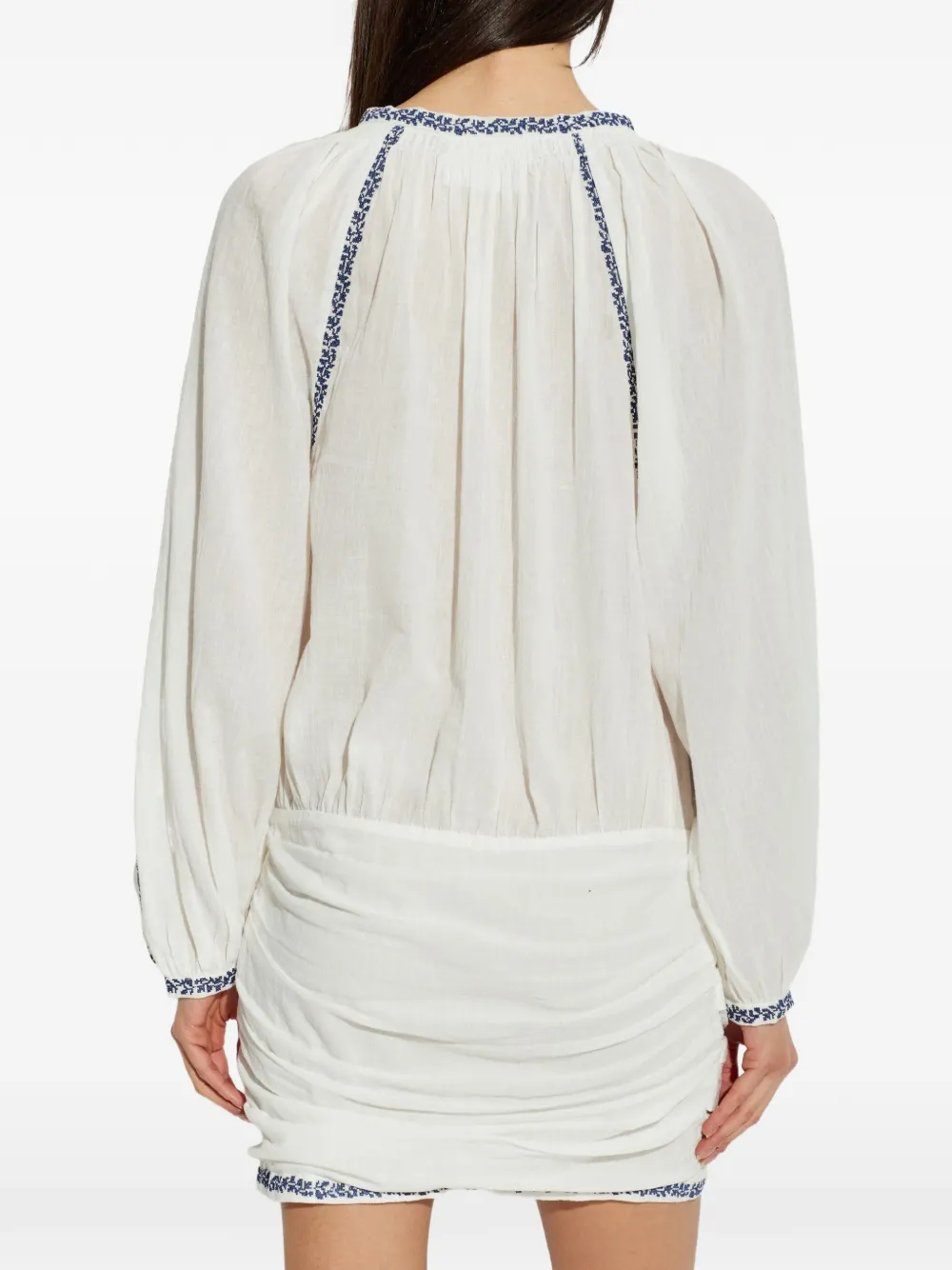 ISABEL MARANT Ludy embroidered cotton dress Wit