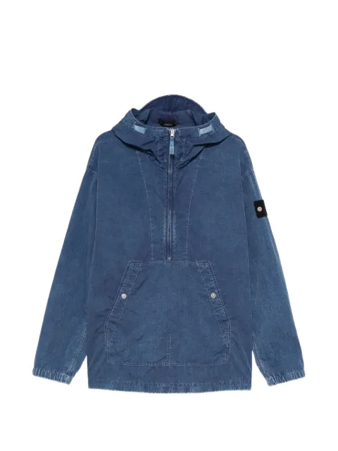 Stone Island logo-patch hooded jacket