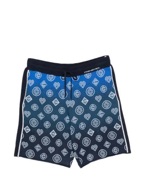 Casablanca monogram-pattern gradient-effect shorts