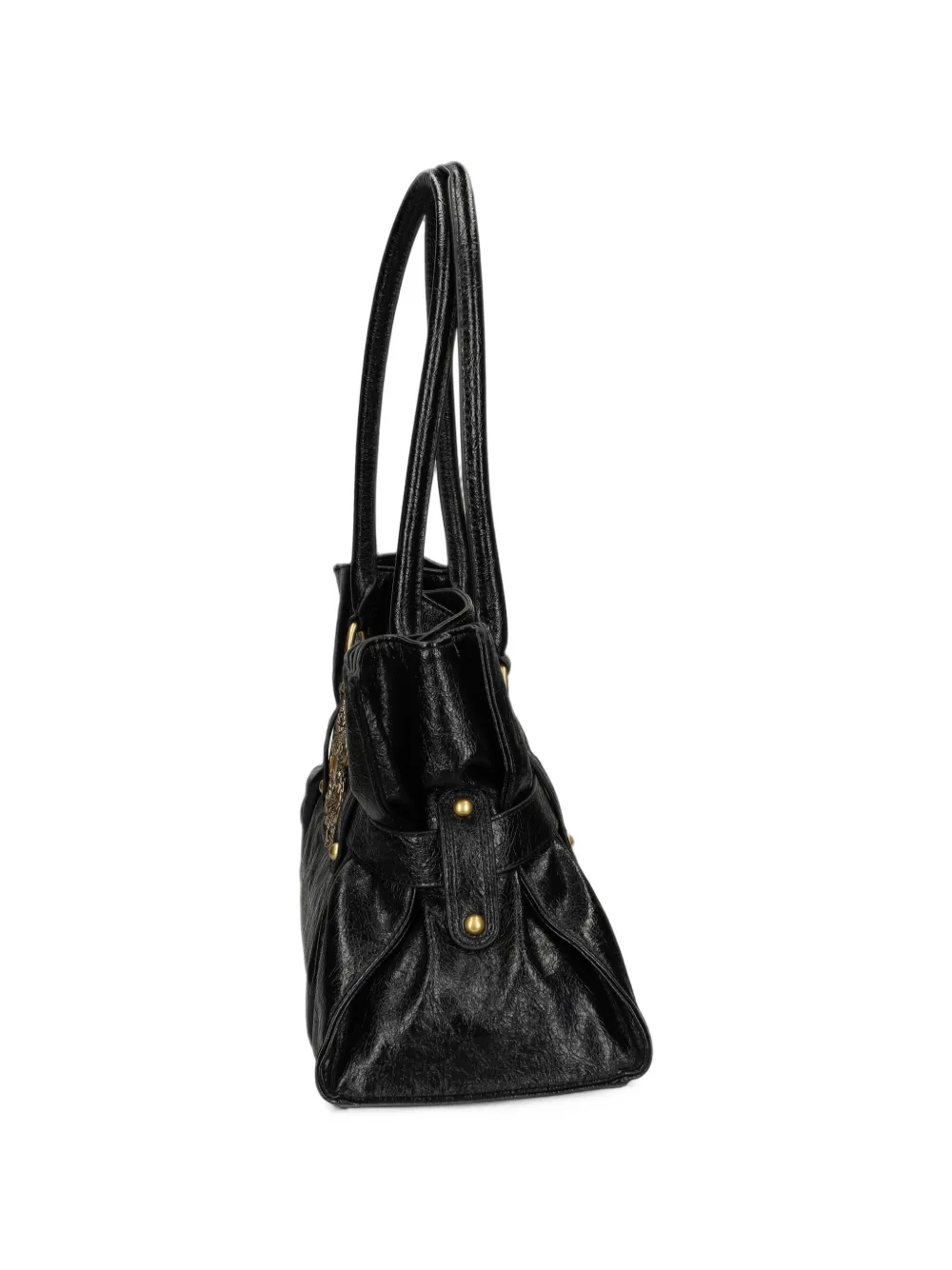 Just Cavalli snake-plaque tote bag Zwart