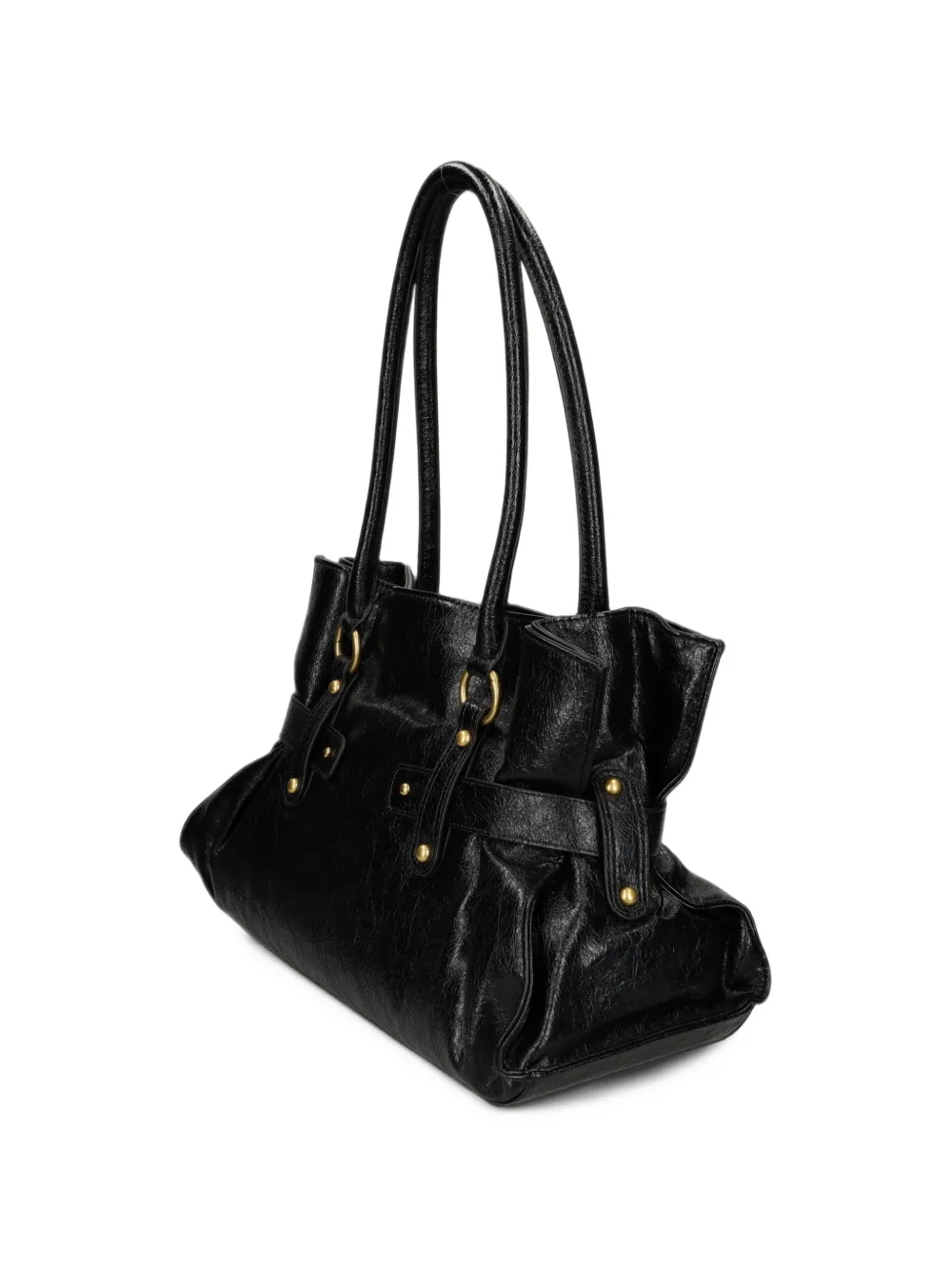 Just Cavalli snake-plaque tote bag Zwart