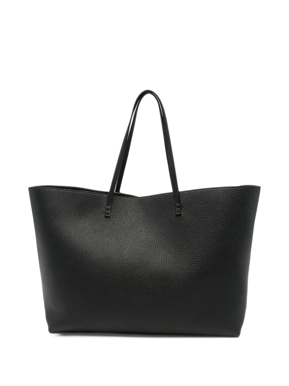 FENDI large Roll leather tote bag Zwart