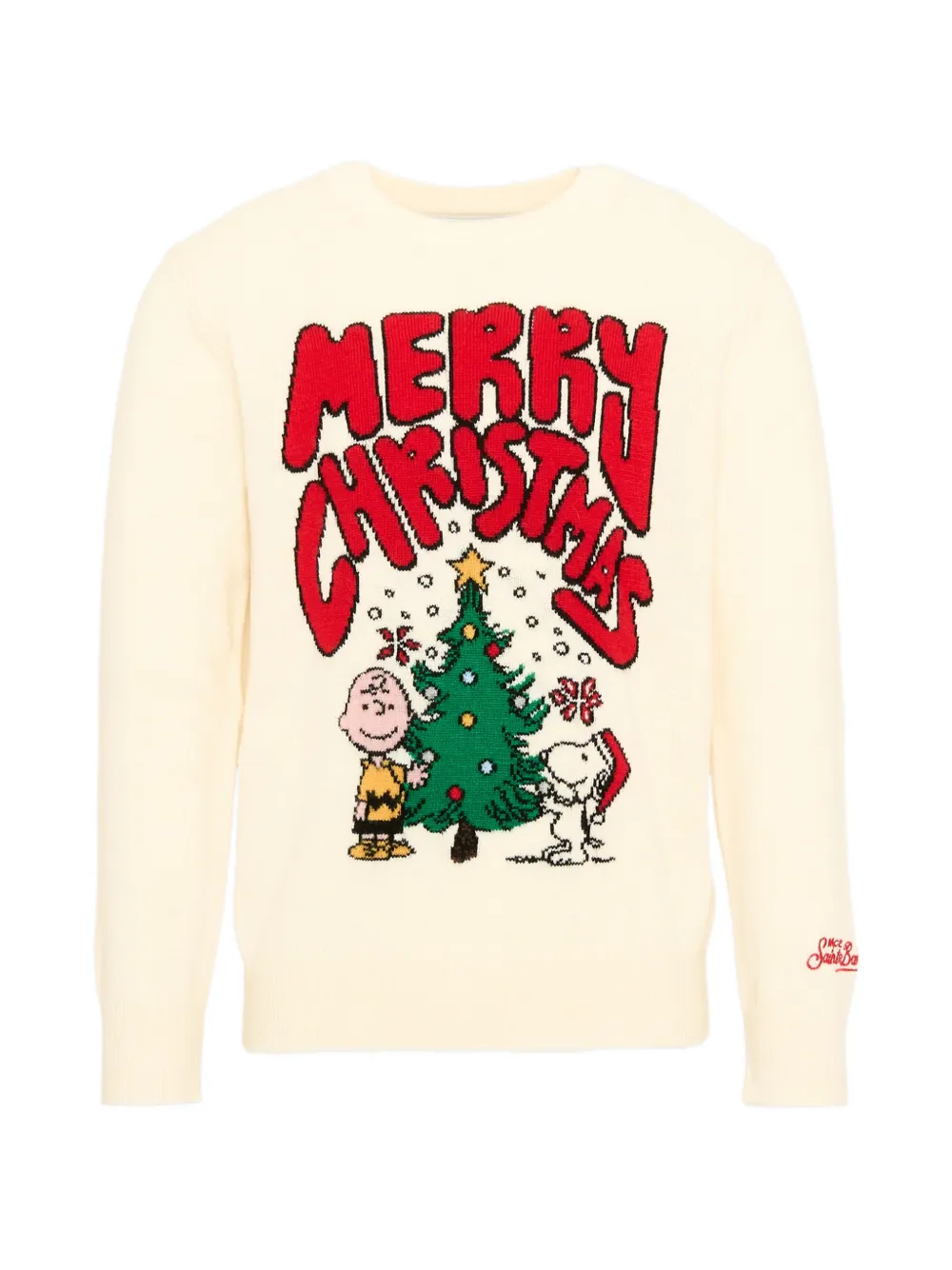 MC2 Saint Barth Kids x Peanuts Snoopy intarsia-knit sweater Beige