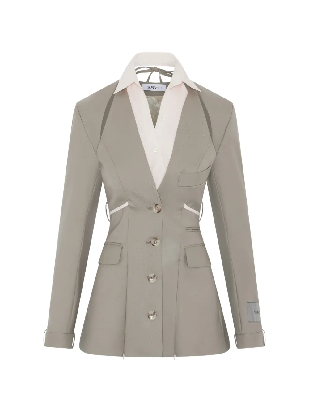 SRVC Studio Serpentine cut-out tailored jacket - Grün