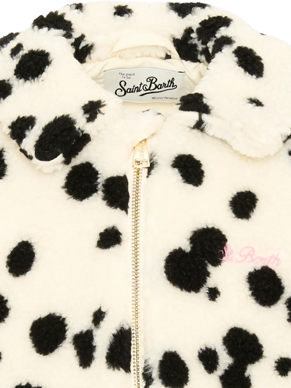 MC2 Saint Barth Kids dalmatian-print faux-fur jacket Wit
