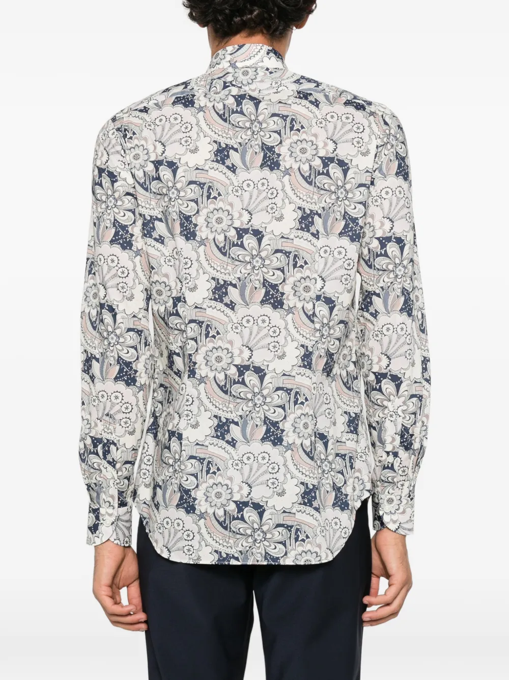 Xacus floral-print long-sleeve shirt Beige