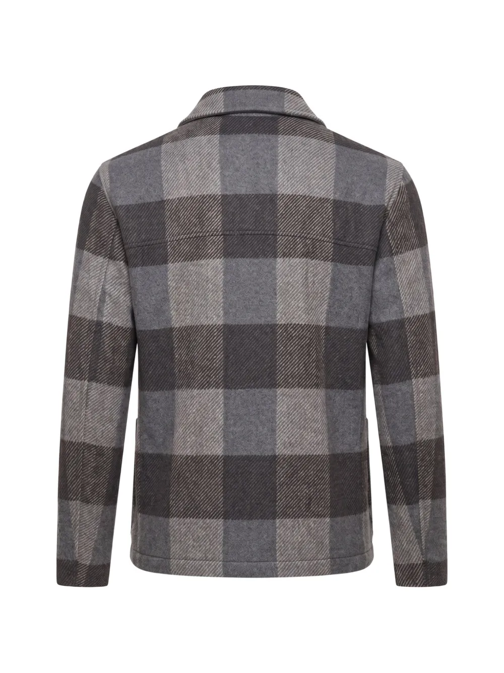 Drumohr checked wool jacket Grijs