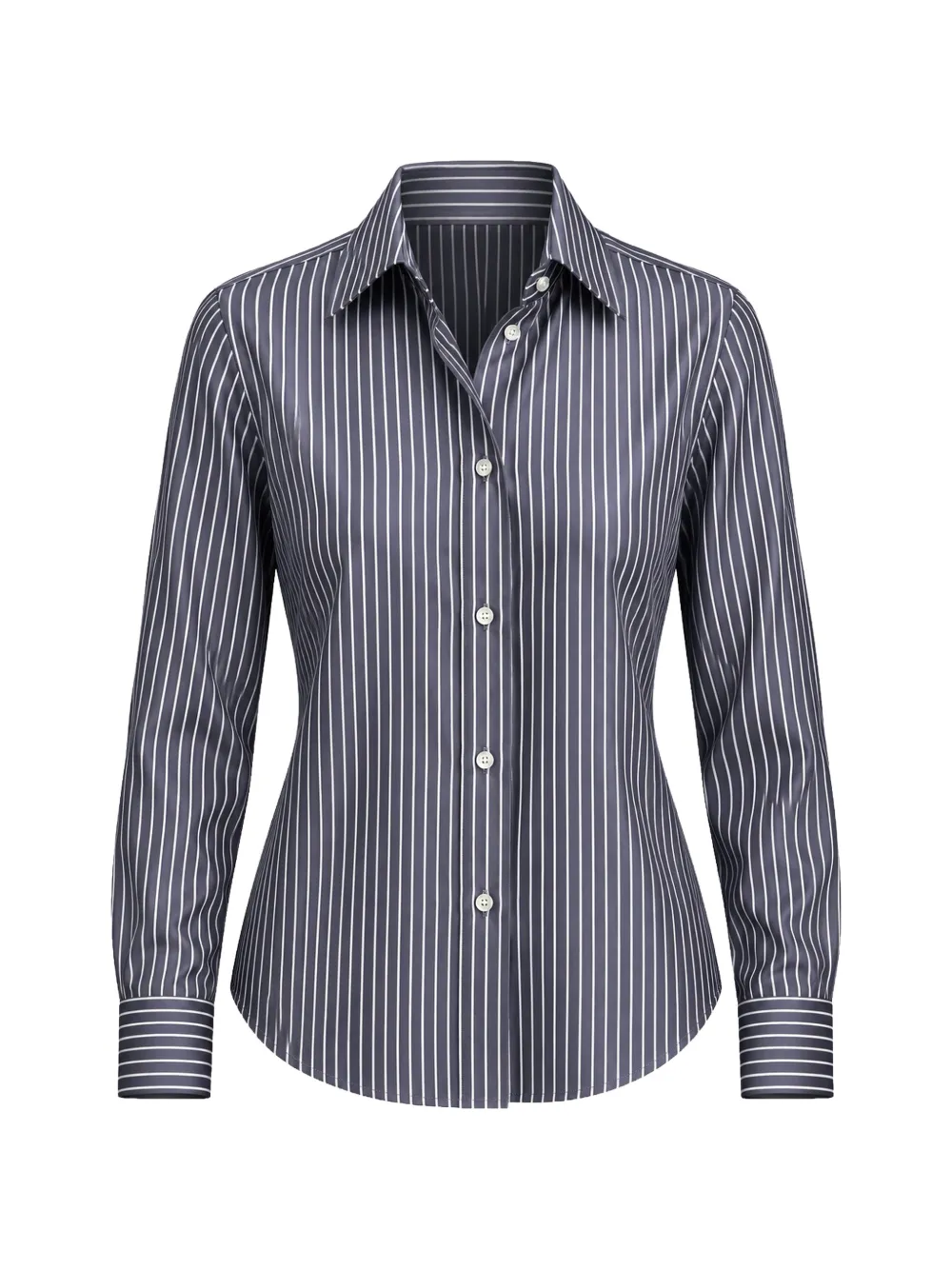 Barbara Bui vertical-stripe long-sleeve shirt Grijs