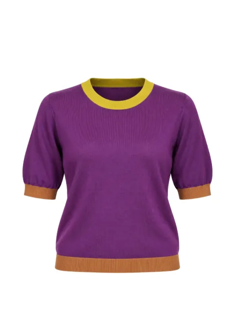 IN BED WITH YOU Maglione a maniche corte con design color-block