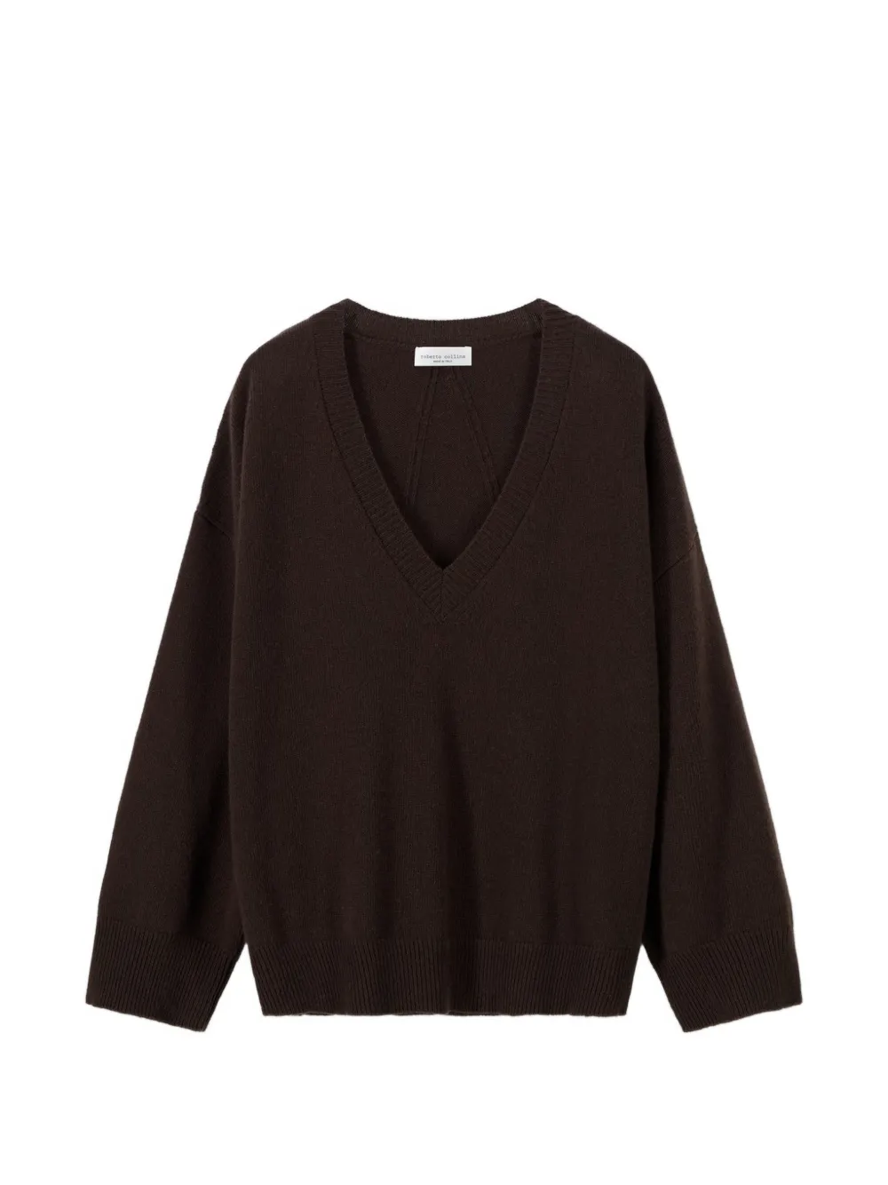 Roberto Collina V-neck knitted sweater - Marrone