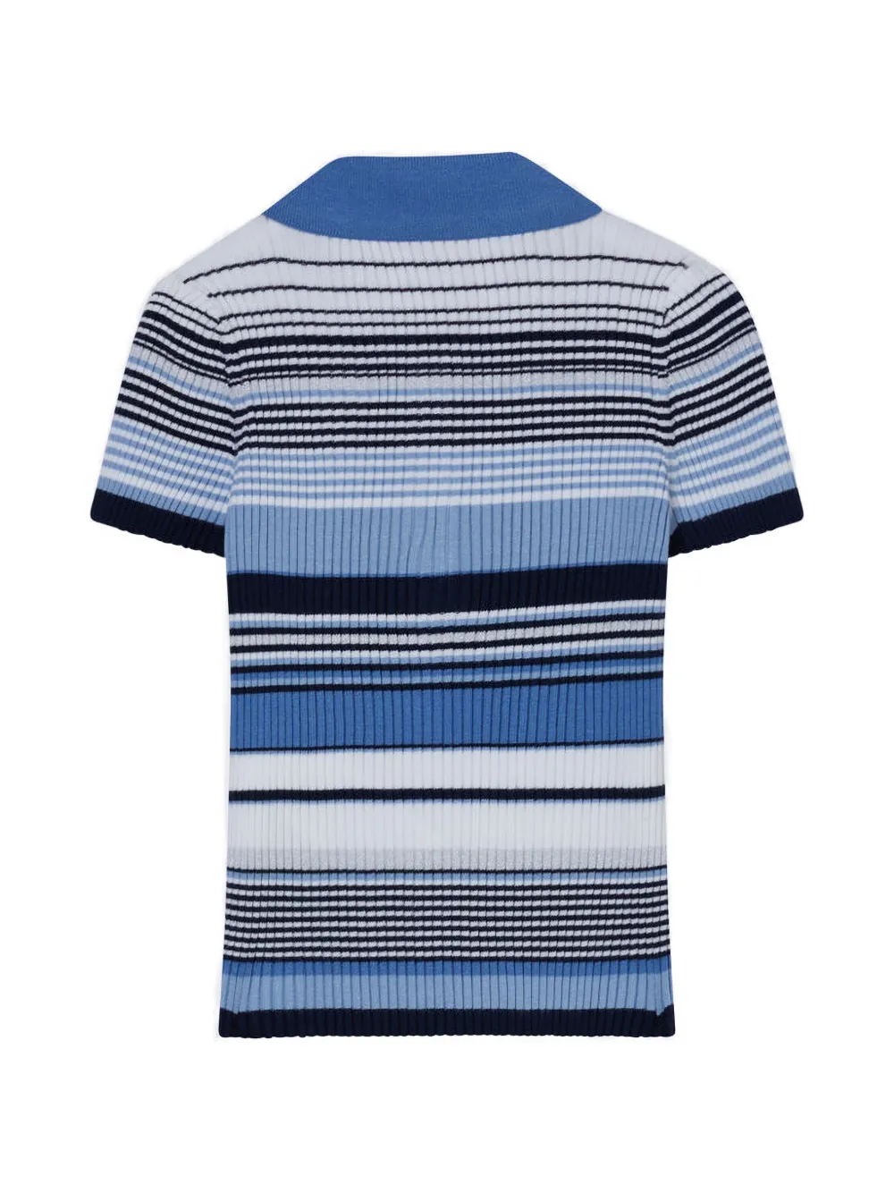 Liu Jo Kids crystal-embellished striped polo shirt Blauw