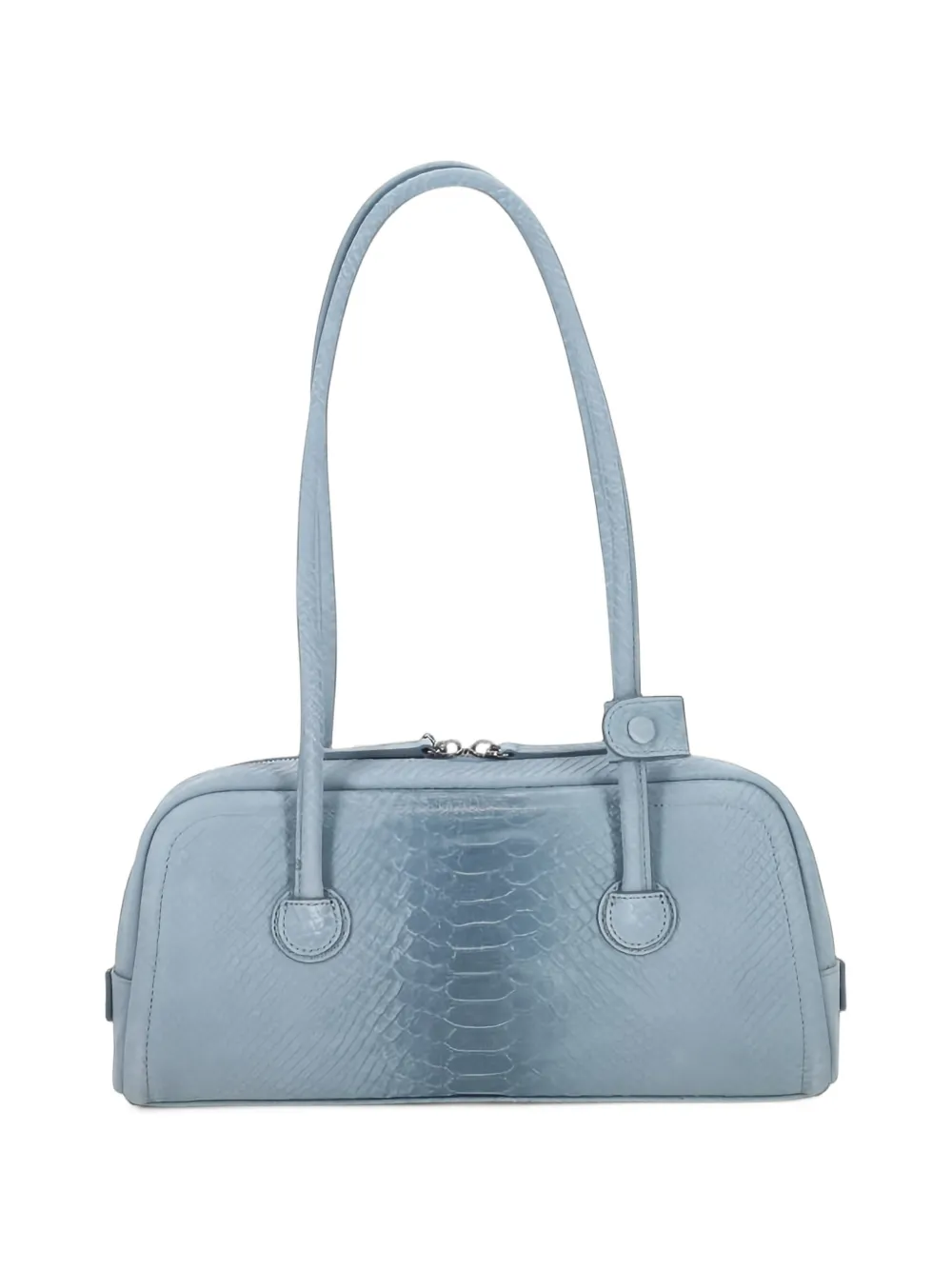 Marge Sherwood Suède mini-schoudertas met python-effect Blauw
