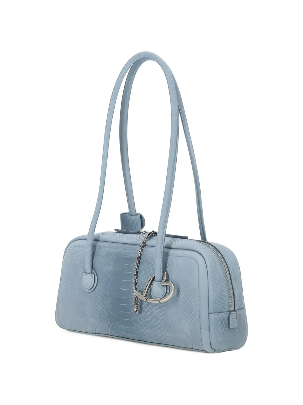 Marge Sherwood Suède mini-schoudertas met python-effect Blauw