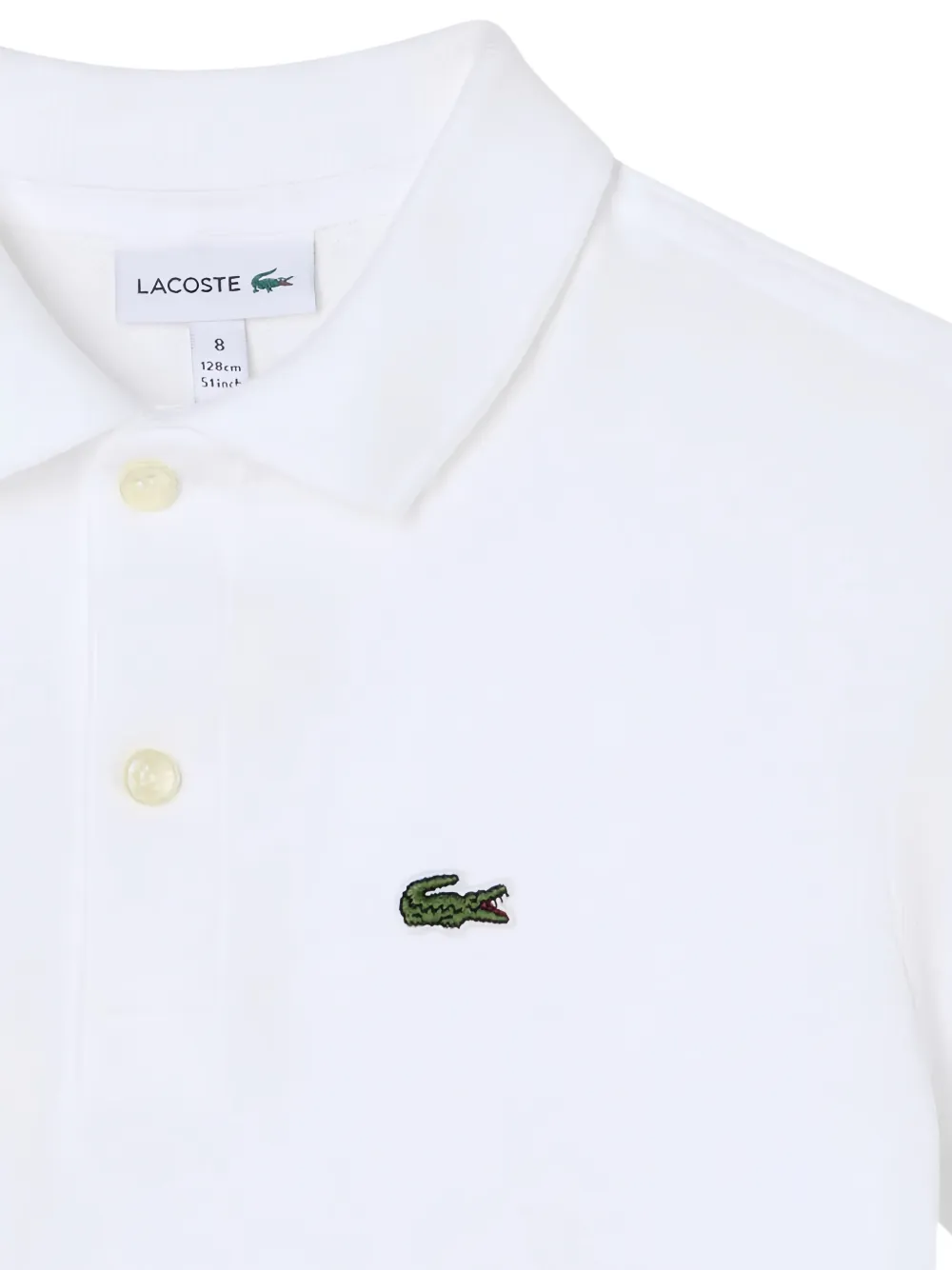 Lacoste Kids logo-embroidery polo shirt Wit