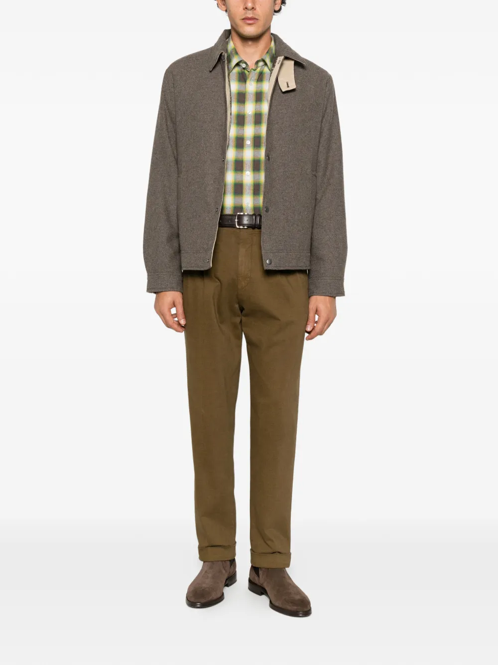 Xacus Legacy check-print flannel shirt Groen