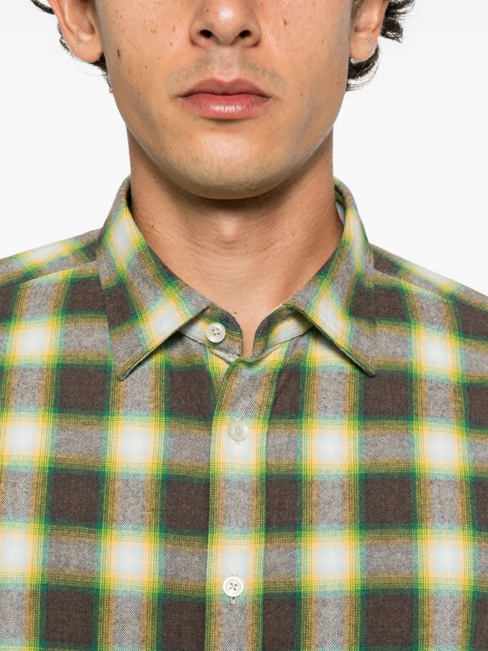 Xacus Legacy check-print flannel shirt Groen