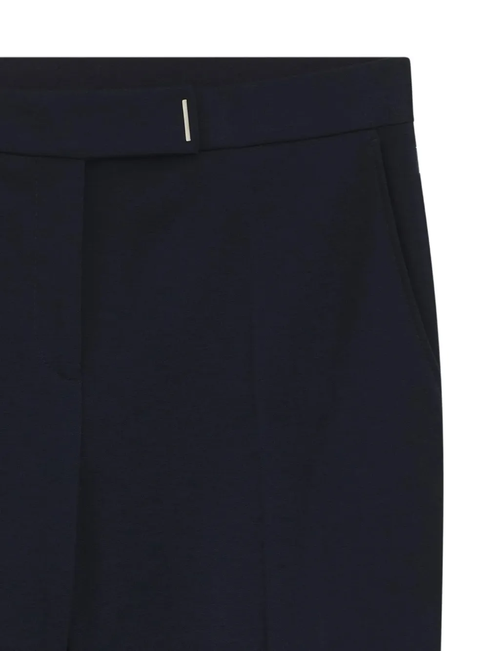 BOSS Flared cropped broek van kreukbestendige stretch Zwart