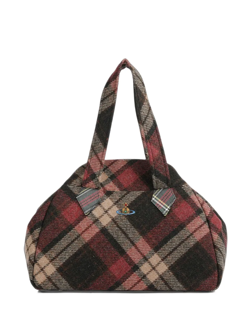 Vivienne Westwood Borsa tote tartan - Rosso